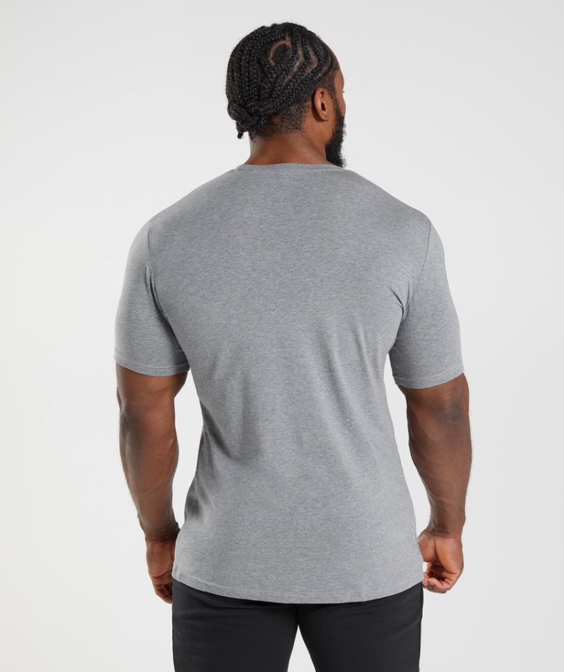 Men's Gymshark Essential T-Shirts Grey | NZ 3ZAMRW